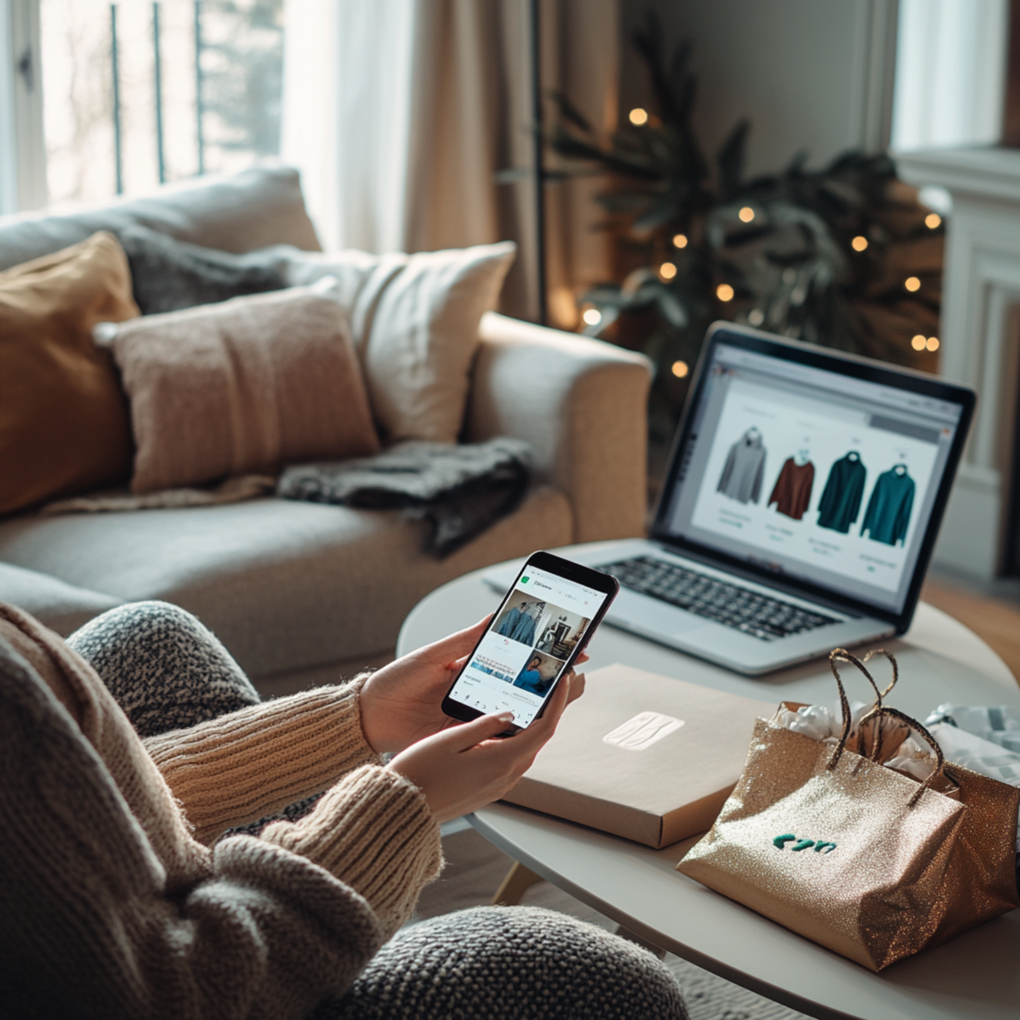 Featured image: Person preparing for holiday shopping on a laptop -